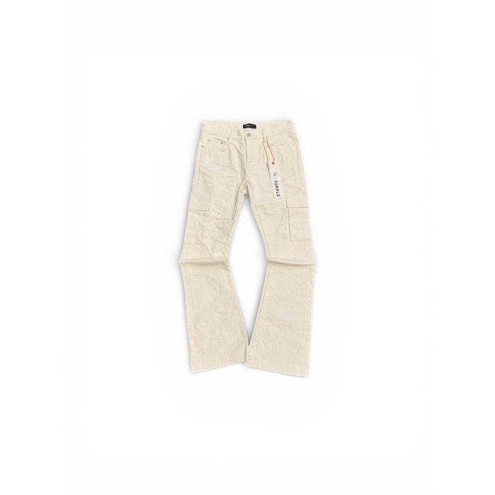 Purple Brand Leather Flare Jeans